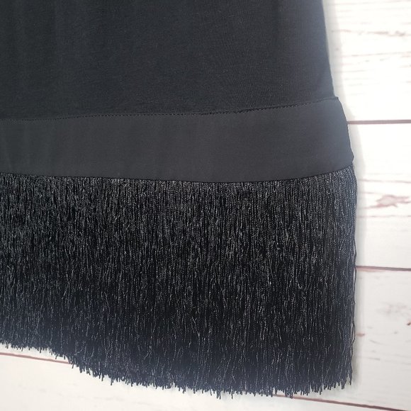 J. Crew Black Sleeveless Tunic with Fringe Hem - Picture 9 of 13